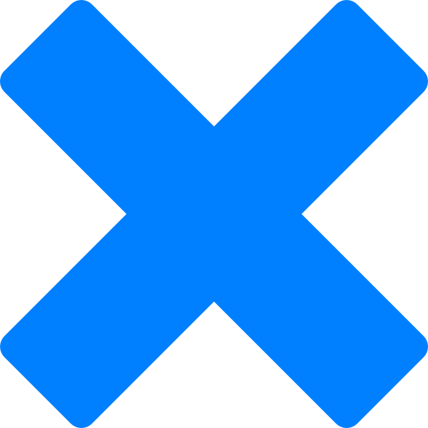 A Blue X Symbol On A Black Background