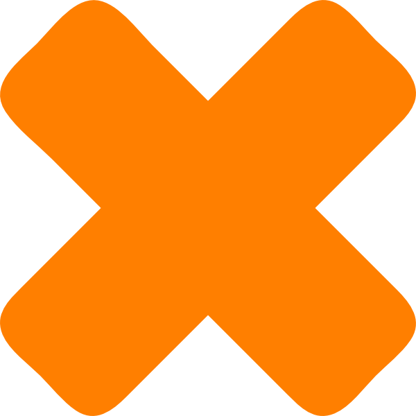 An Orange X On A Black Background