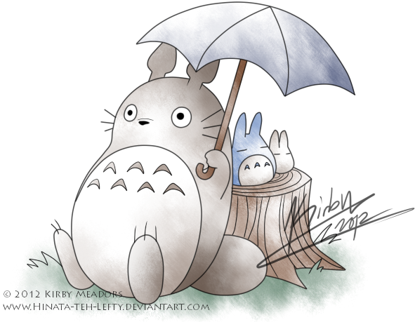 A Cartoon Of A Rabbit Holding An Umbrella