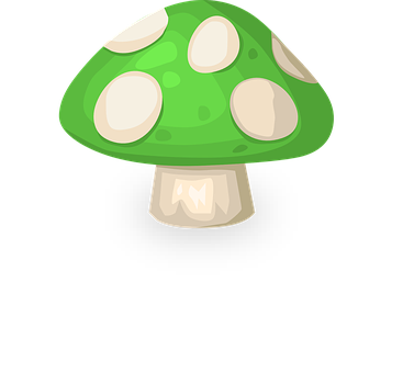 A Green And White Mushroom