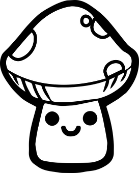 A White And Black Cartoon Of A Fish