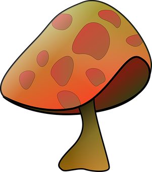 A Cartoon Of A Mushroom