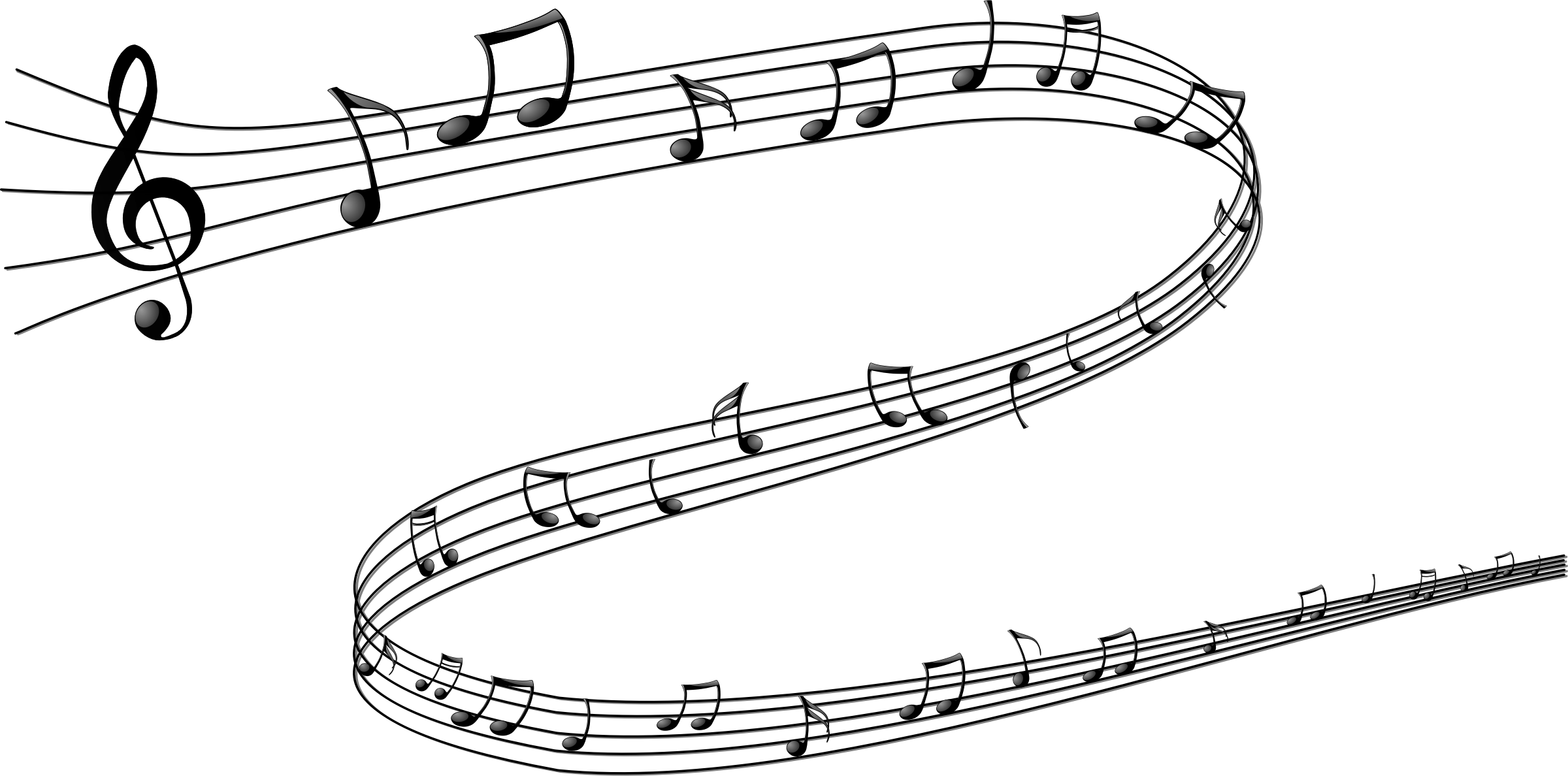 A Spiraling Musical Notes