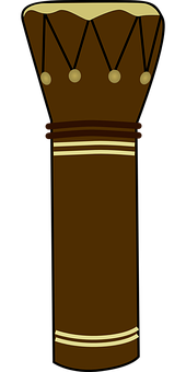 A Brown Pillar With White Stripes