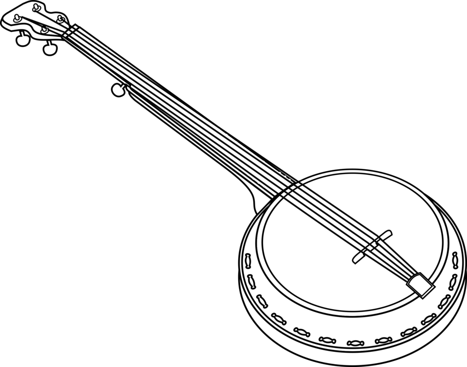 A Drawing Of A Banjo