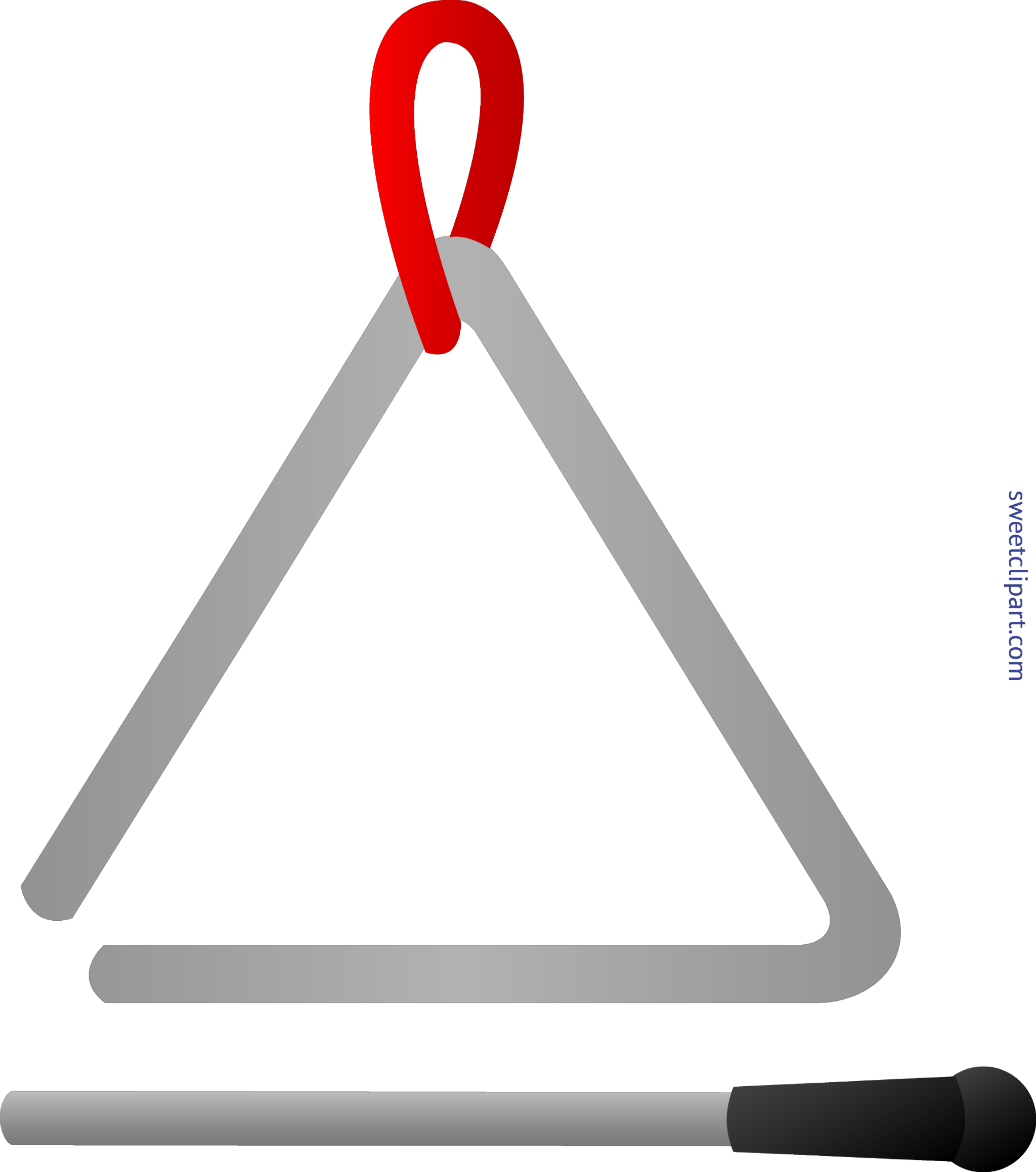 A Triangle With A Red Strap