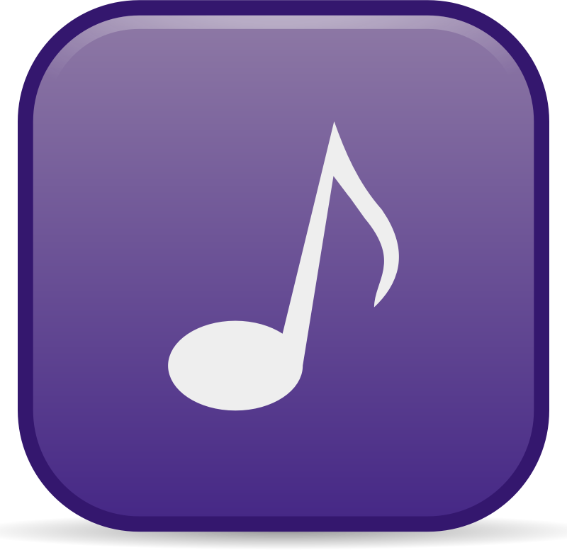 A Purple Square With A White Musical Note