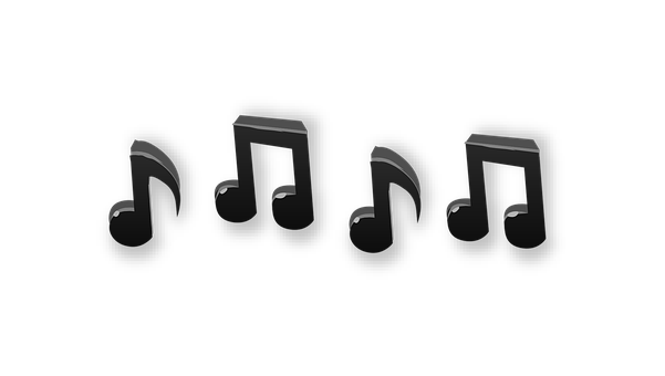 A Group Of Black Musical Notes