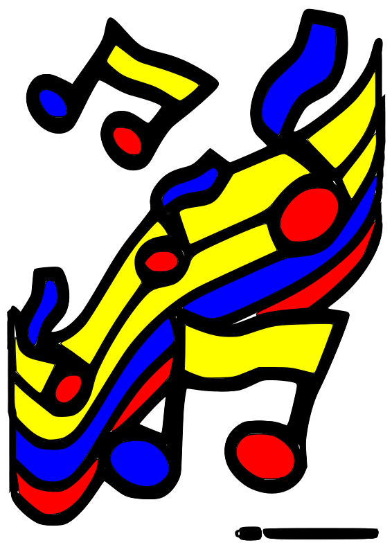 A Colorful Art On A Black Background