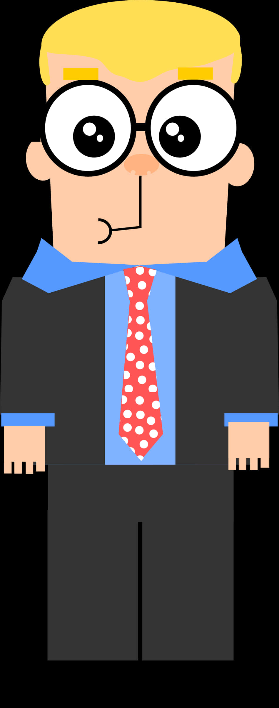A Cartoon Character Wearing A Suit And Tie