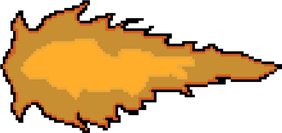 A Pixelated Orange And Black Fire