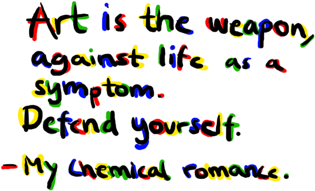 A Black Background With Colorful Writing