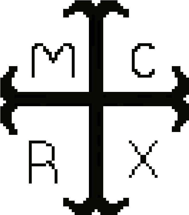 A Black Square With Letters And Arrows