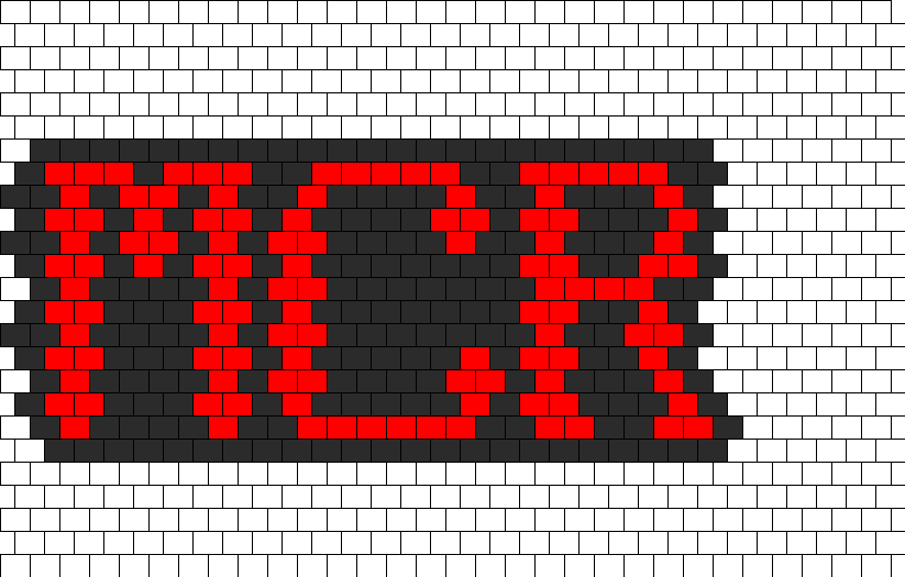 A Red And Black Brick Wall With Letters
