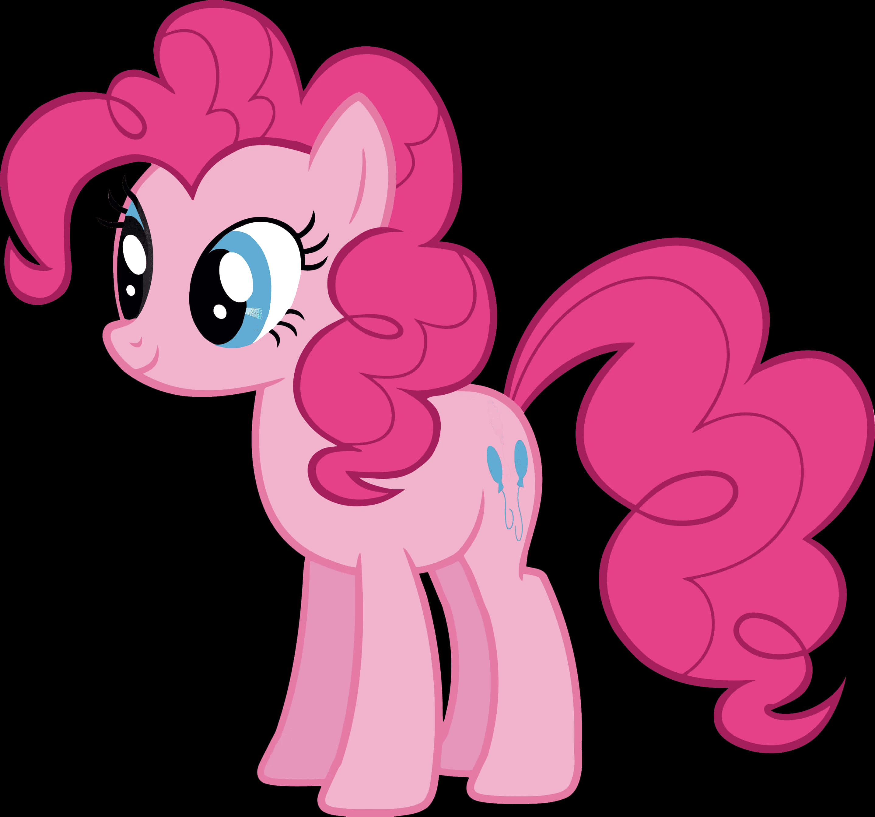 Cartoon Of A Pink Pony