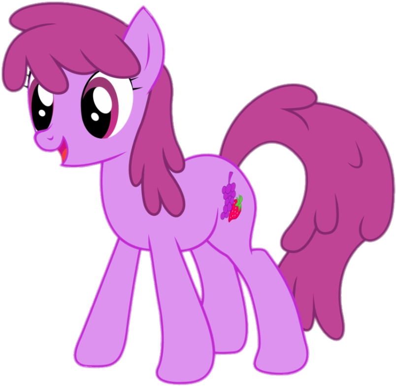 Cartoon Of A Purple Pony