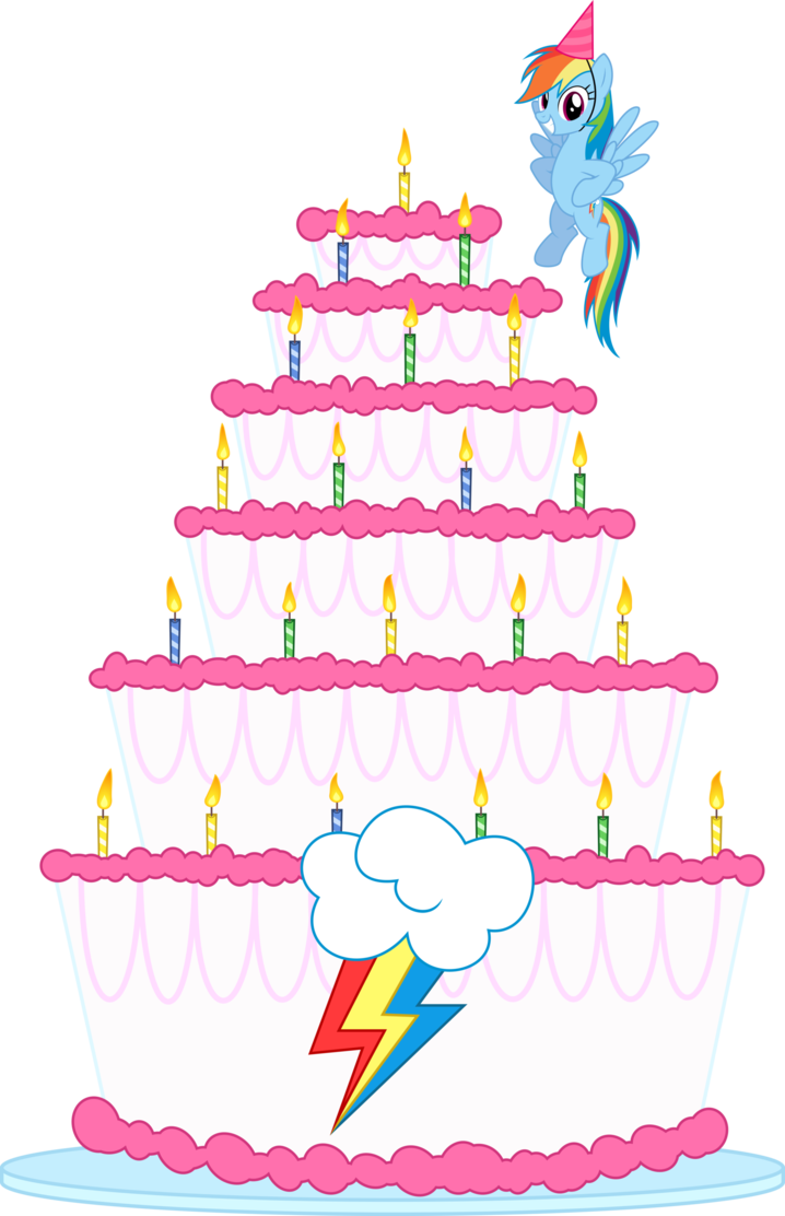 A Cartoon Of A Rainbow Unicorn And A Rainbow Cake