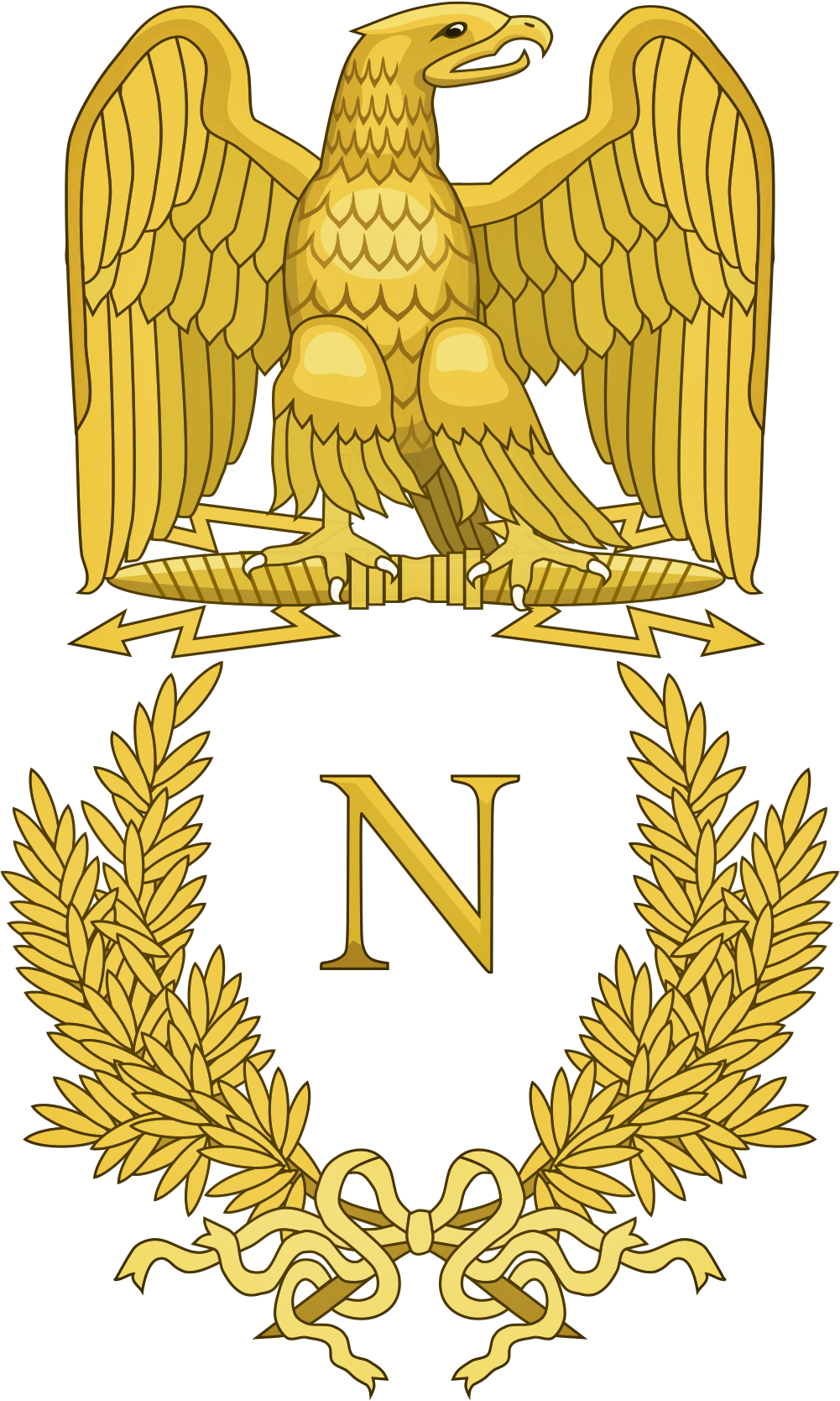 A Gold Eagle With A Black Background