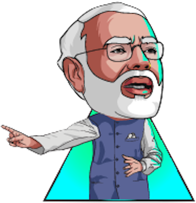 Cartoon Man With White Beard Pointing His Finger