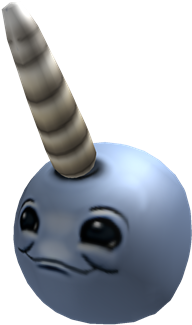 A Cartoon Character With A Horn On Its Head