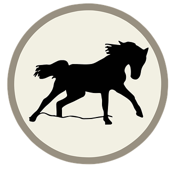 A Black Silhouette Of A Horse
