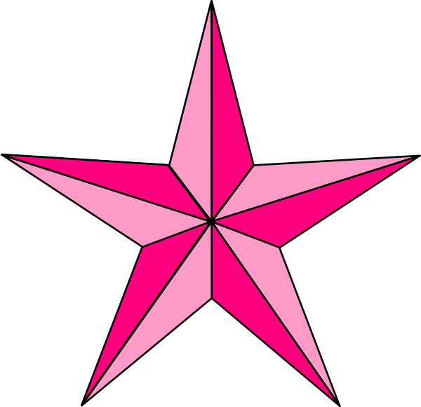 A Pink Star On A Black Background