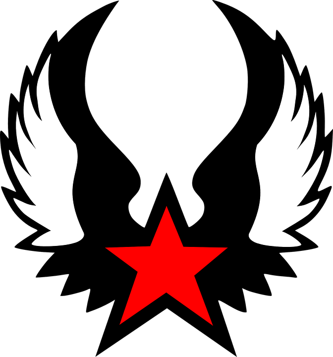 A Red Star And White Wings