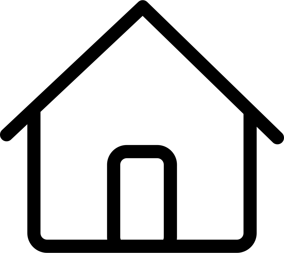 A Black And White Outline Of A House