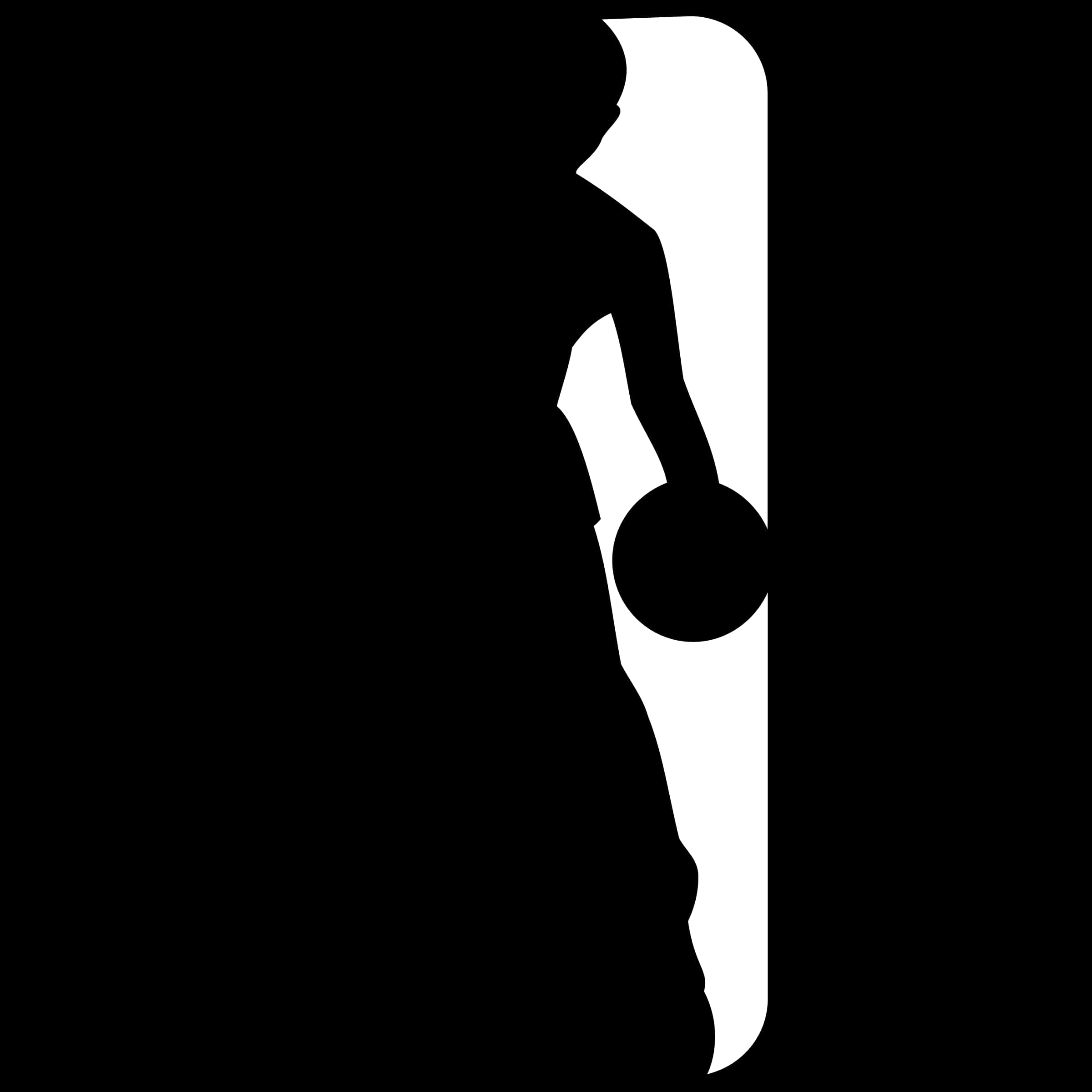 A Silhouette Of A Person Holding A Ball
