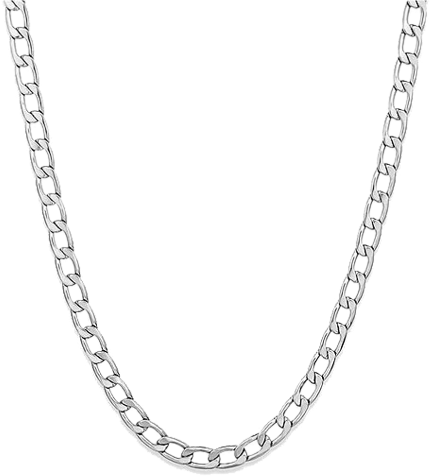 A Silver Chain On A Black Background