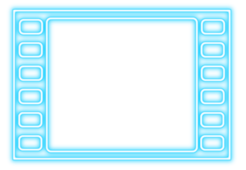 A Blue Neon Frame With Black Background