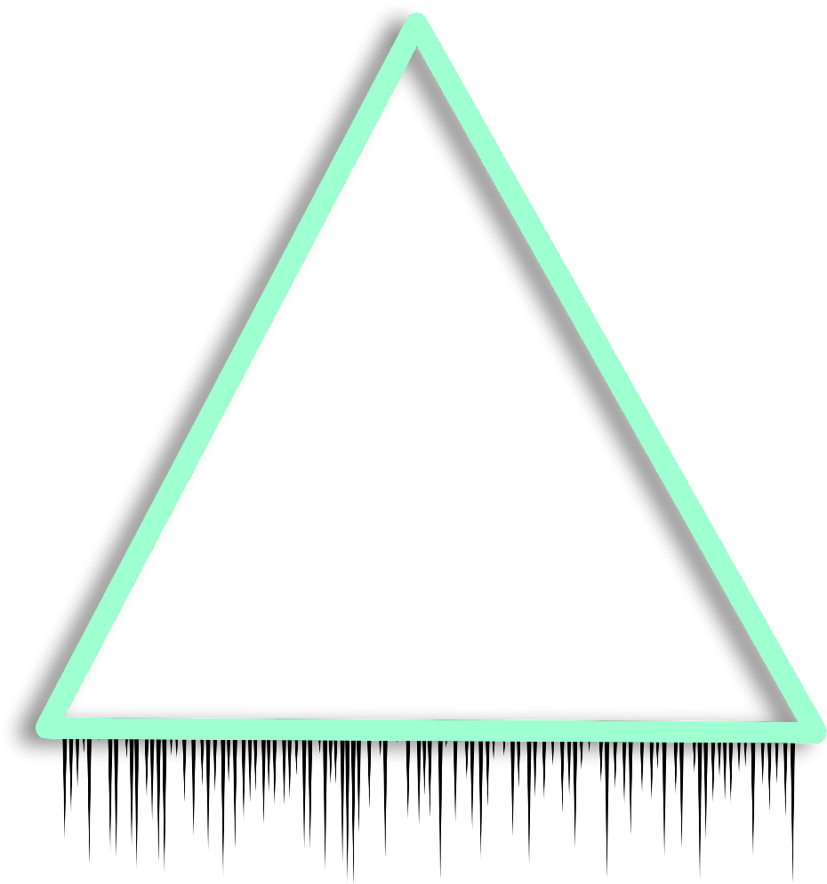 A Green Triangle On A Black Background