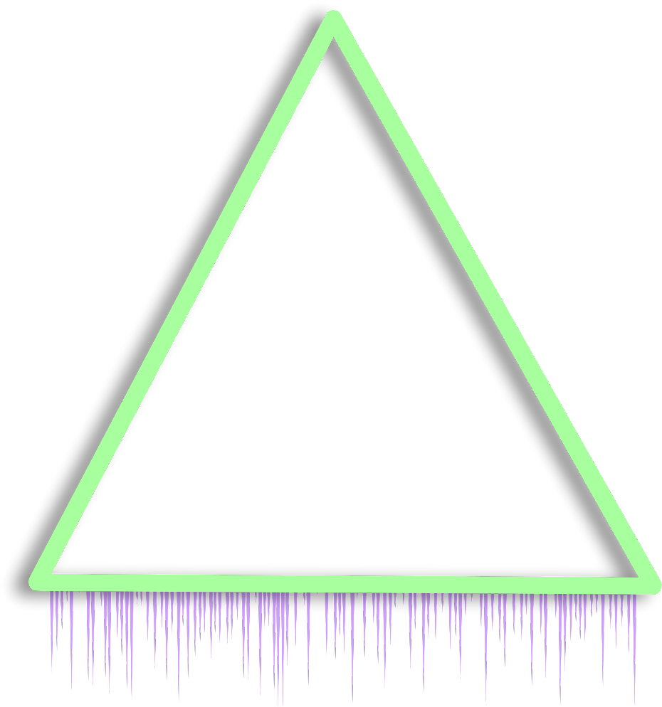 A Triangle With Icicles On It