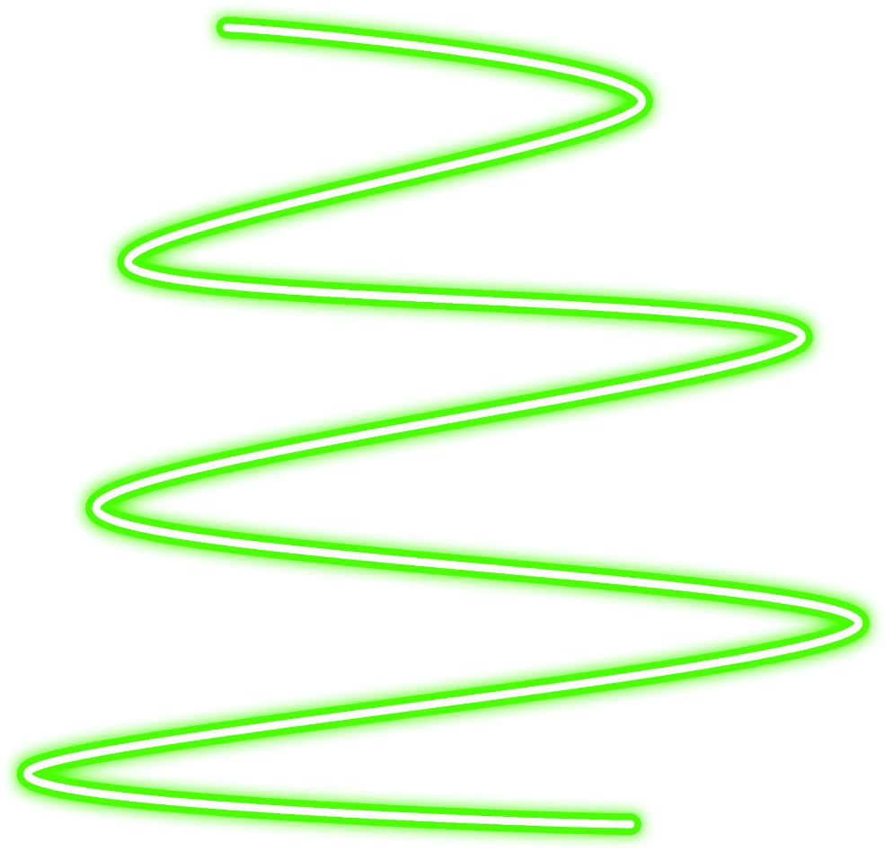 A Green Neon Light Spiral