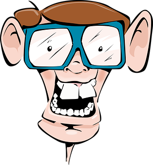Cartoon Of A Man Wearing Glasses