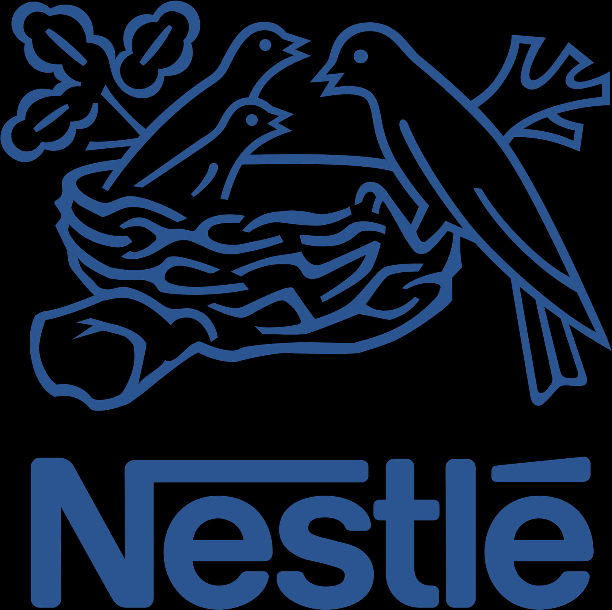Blue Nestle Logo With Symbol