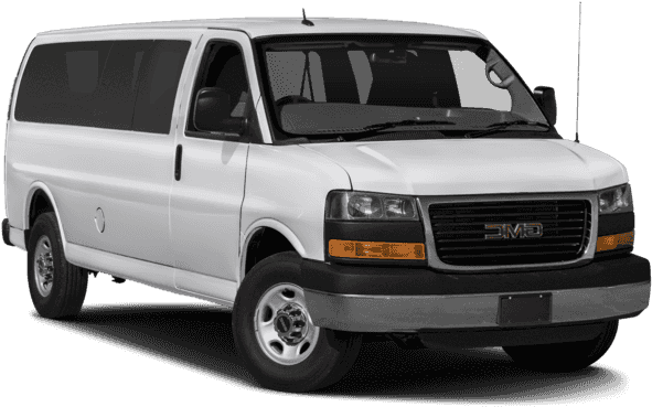 A White Van With Black Background