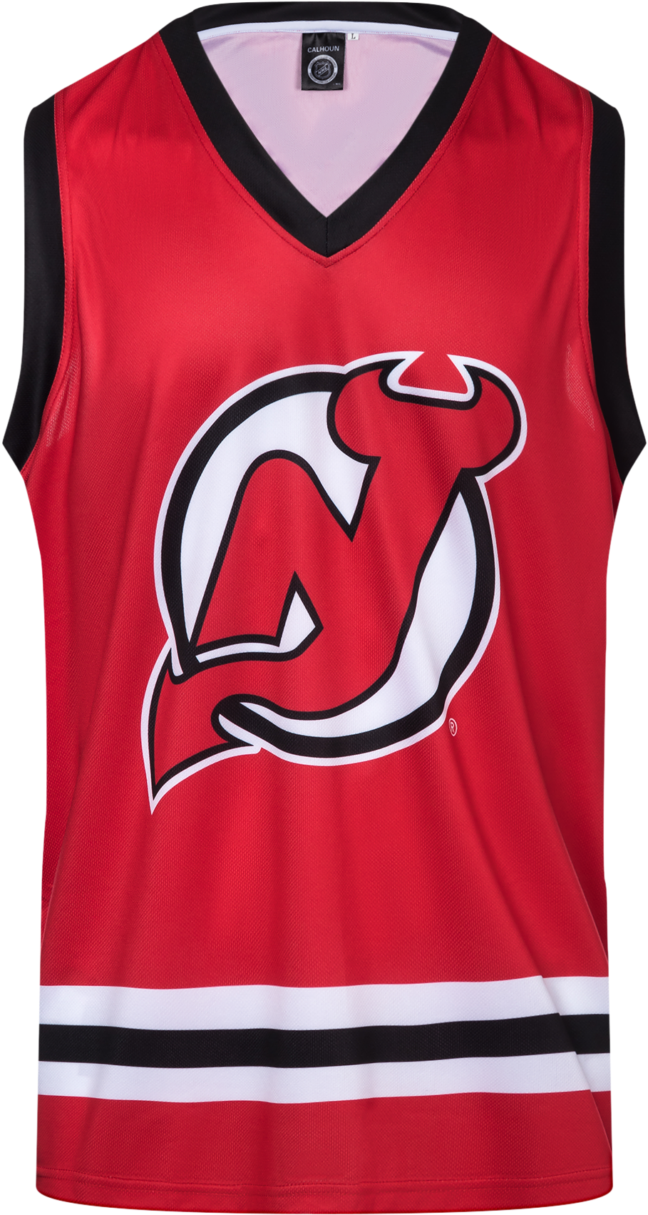 A Red Jersey With A Logo On It