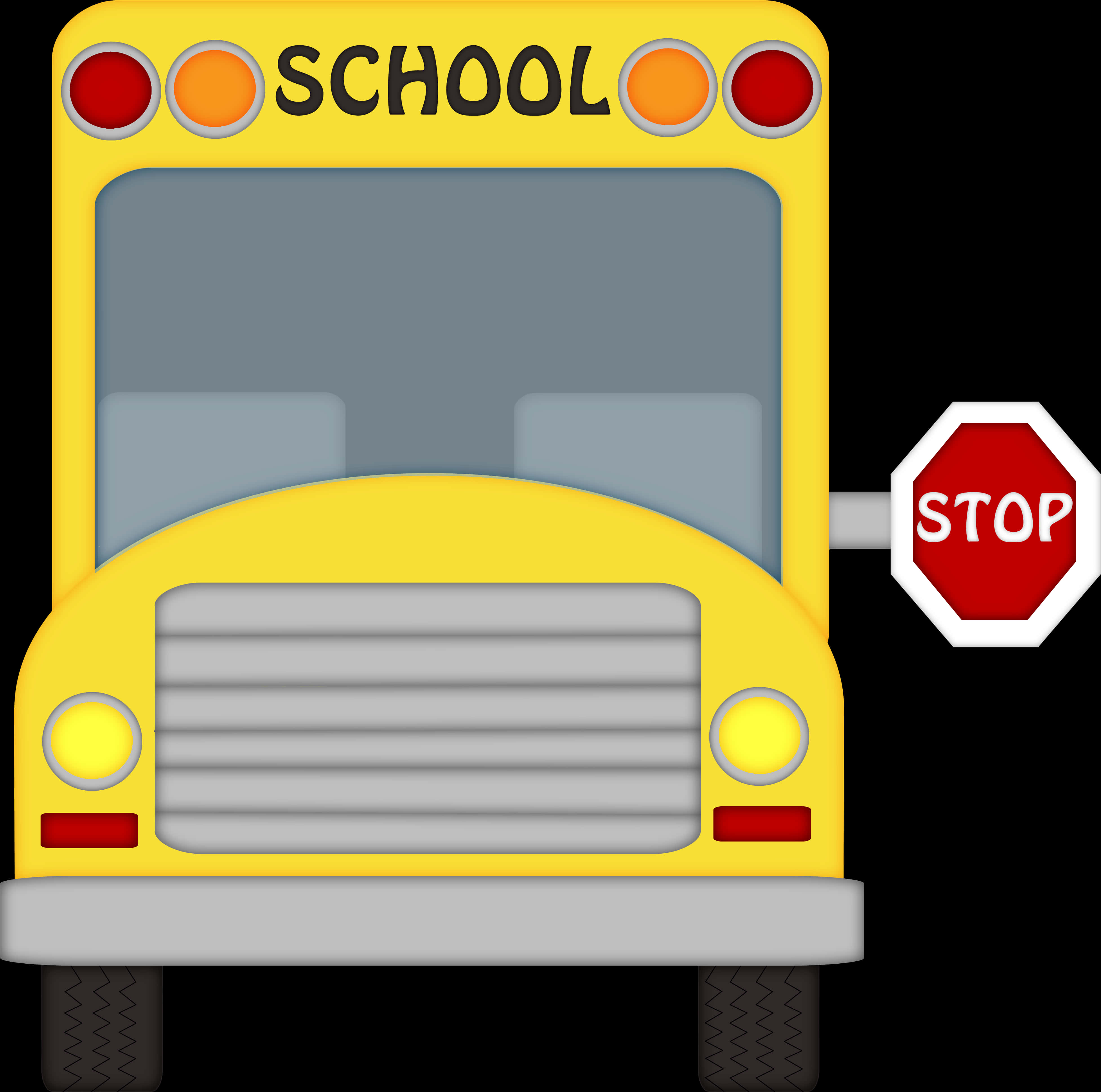 New School Bus Clipart Freebie - - Front School Bus Clipart, Hd Png Download