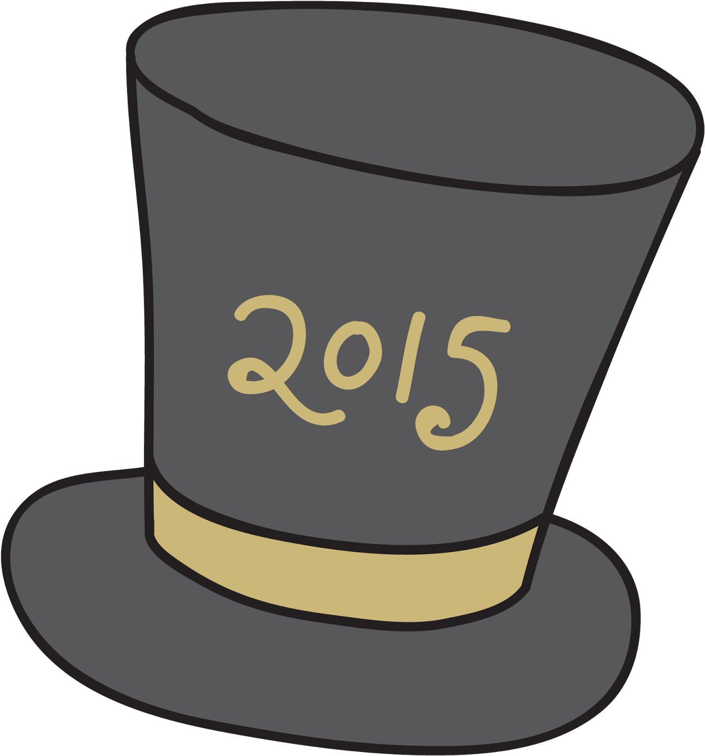 A Black And Gold Top Hat