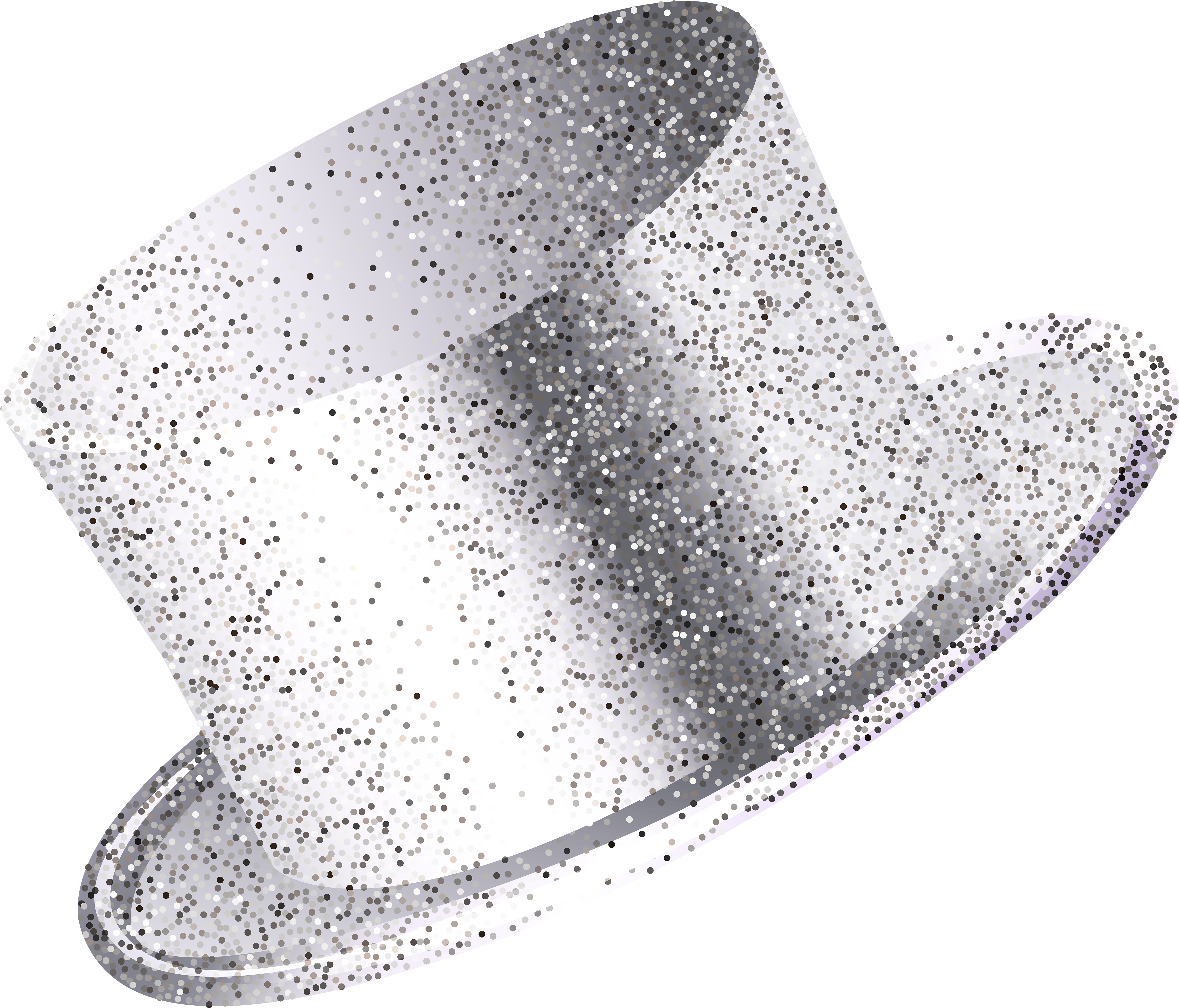 A Silver Top Hat With Sparkles