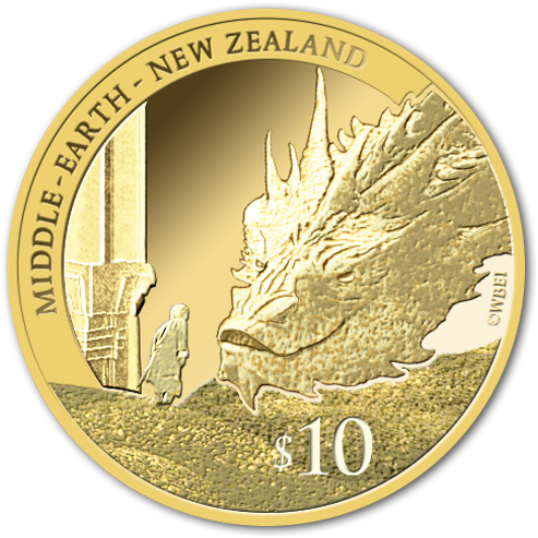 A Gold Coin With A Dragon Head