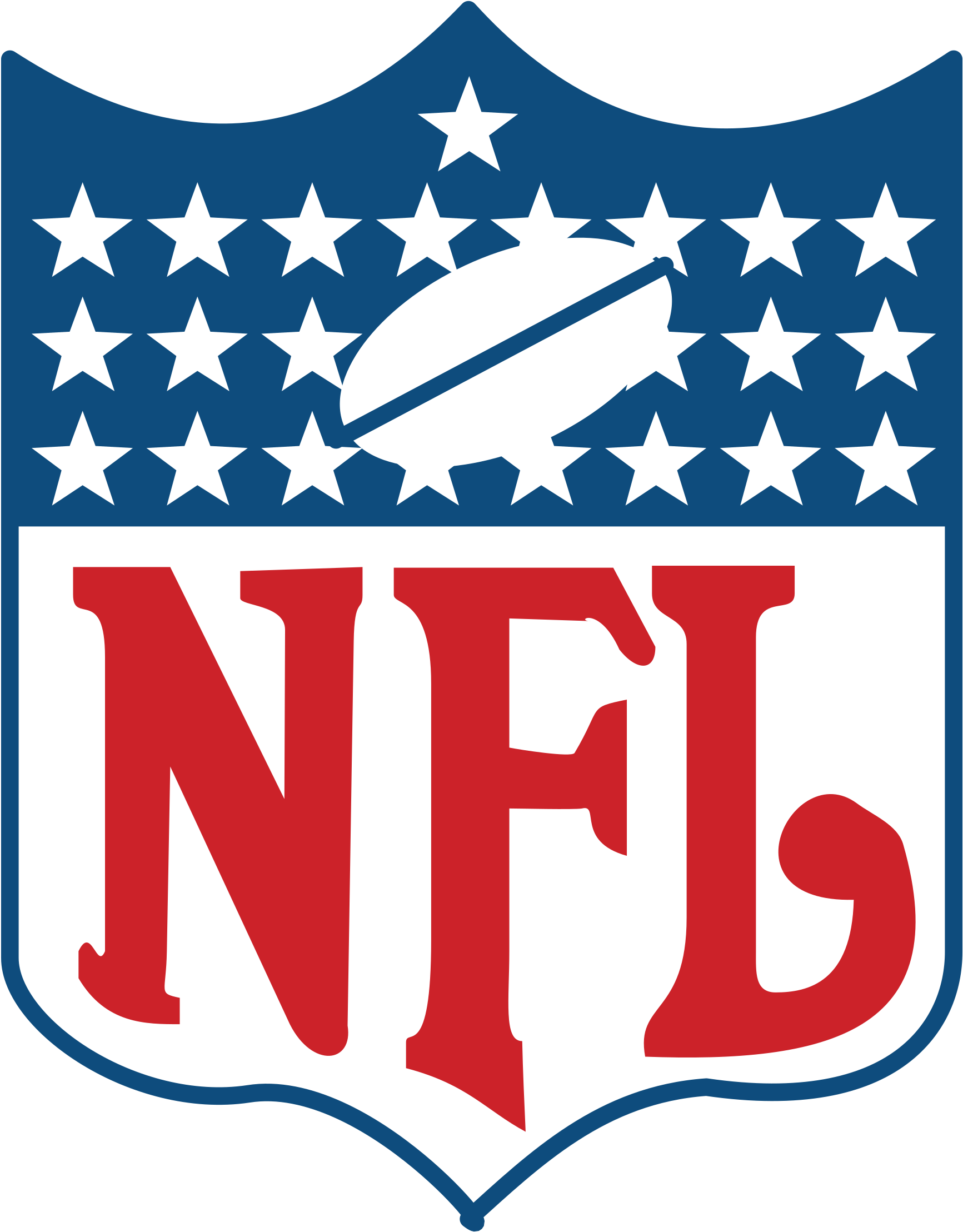 A Logo With Stars And A Football