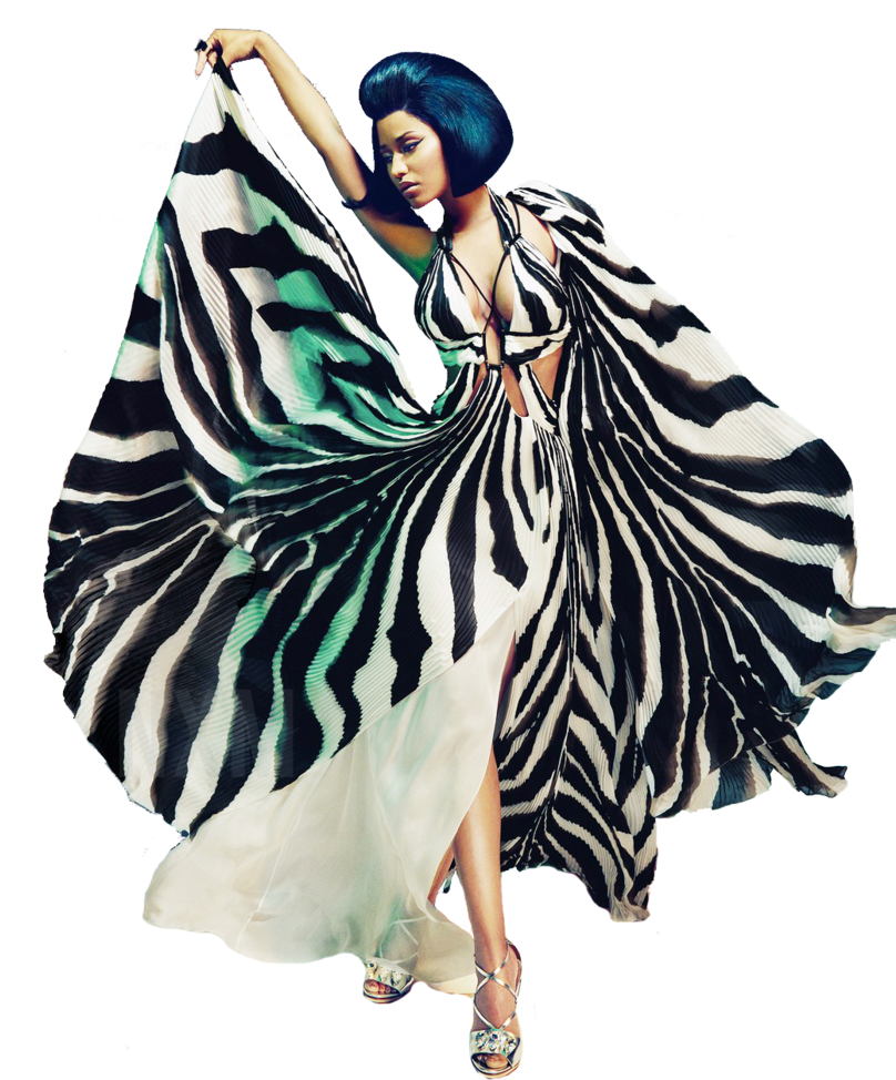 A Woman In A Zebra Dress