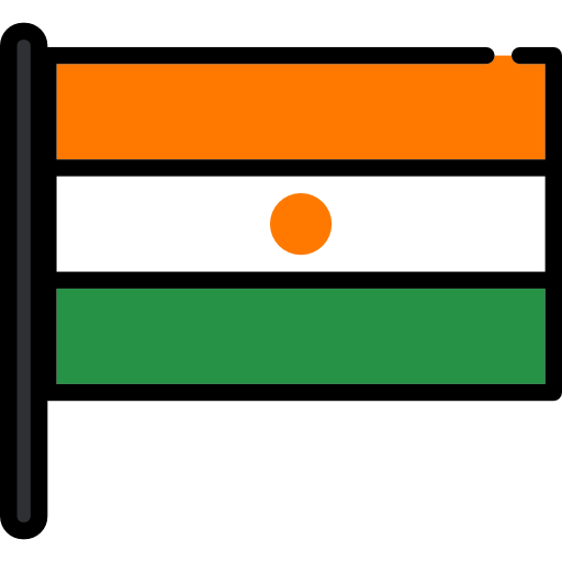 A Flag With Orange Green And White Stripes