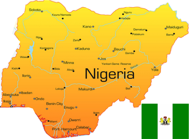 Nigeria 1 Nigeria City Nigeria Flag , Png Download - Map Of Nigeria Only, Transparent Png