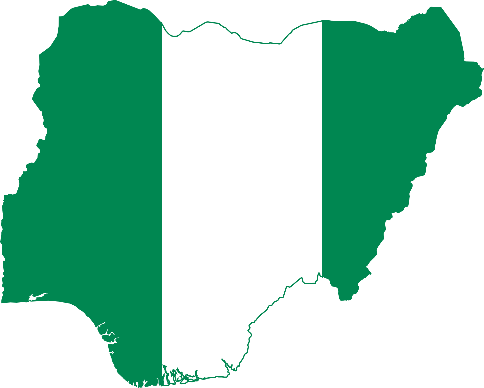 Nigeria Flag In Country, Hd Png Download