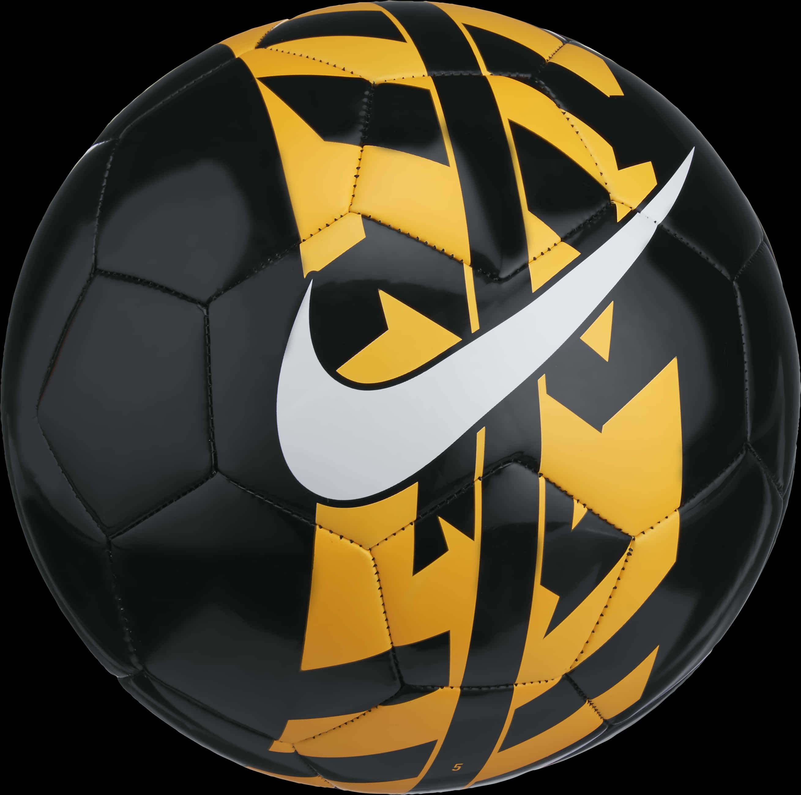 A Black And Yellow Football Ball