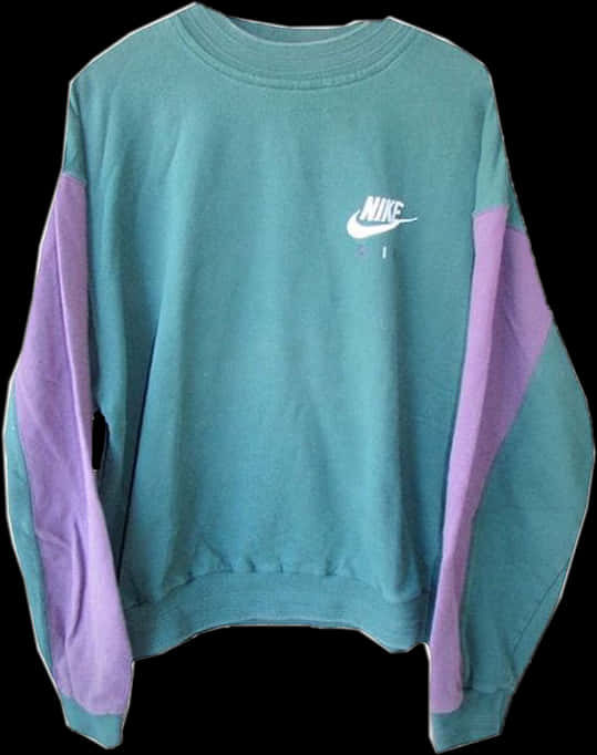 A Sweatshirt With Purple Sleeves