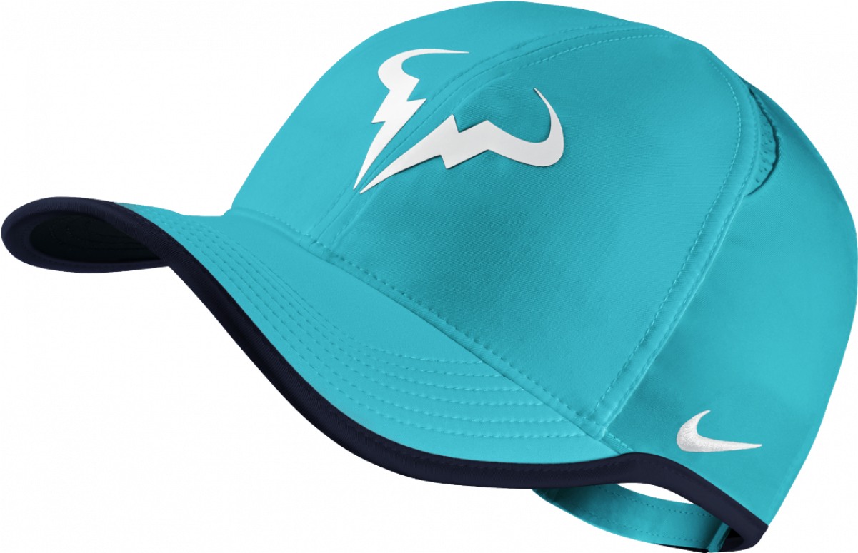 A Blue Hat With A White Logo